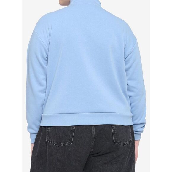 Disney Holiday Hanukkah Half-Zip Girls Crop Pullover Plus Size 2 - Picture 5 of 6